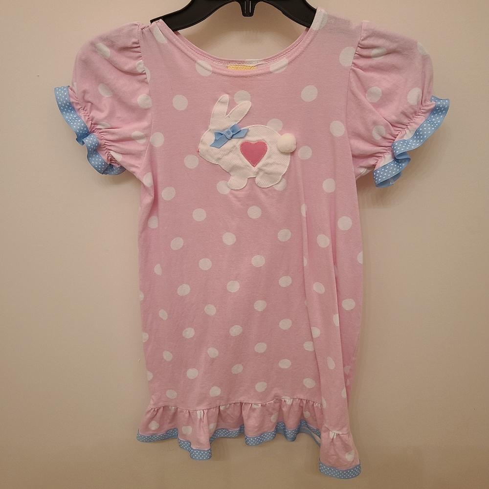 Girl's Polka Dot Bunny Pajamas